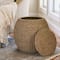 Household Essentials 19" Woven Natural Seagrass Storage End Table